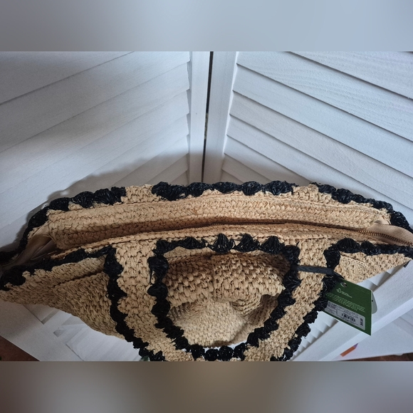 NWT Kate Spade New York x Target Natural Raffia Bow Tote Bag Purse Woven Straw - Picture 5 of 8